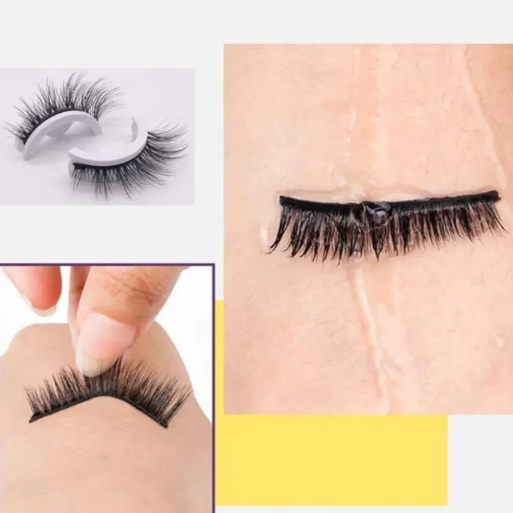 Reusable Adhesive Eyelashes, 2pair Kayla Beauty Self Adhesive Lashes-Thick
